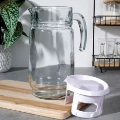 Glaskanna med lock 2 l