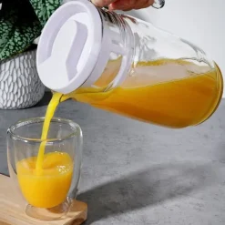 Glaskanna med lock 2 l