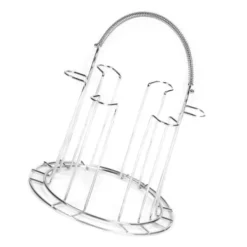 Vinflaskhållare-Glaskoppshållare i rostfritt stål för festförvaring och dränering