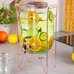 Dryckesautomater-GLASKRUKT 4,2L FÖR DRYCK MED KRAN OCH STÄLL 139602