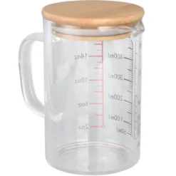 Glasmätkopp V-format munstycke Klarskala Komfortabelt grepp Borosilikatglas kaffekoppar 500 ml