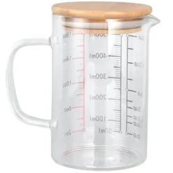 Glasmätkopp V-format munstycke Klarskala Komfortabelt grepp Borosilikatglas kaffekoppar 500 ml