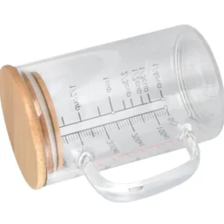 Glasmätkopp V-format munstycke Klarskala Komfortabelt grepp Borosilikatglas kaffekoppar 500 ml