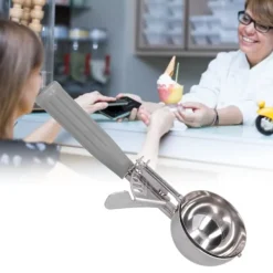 Glassskopa Diver Multifunktionell Rostfri Glasssked Kökstillbehör 7cm Diameter Grått Handtag