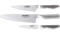 Global - Classic 3 Piece Knife Set with Fluted Cooks Knife (G-773889)