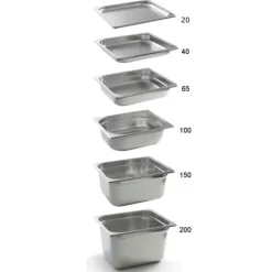 Behållare För Matförvaring-GN-behållare 1/3 höjd 150 mm, rostfritt stål - Hendi 800447