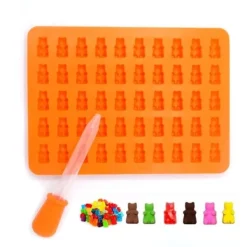 Godisform Gummibjörnar Silikon Orange