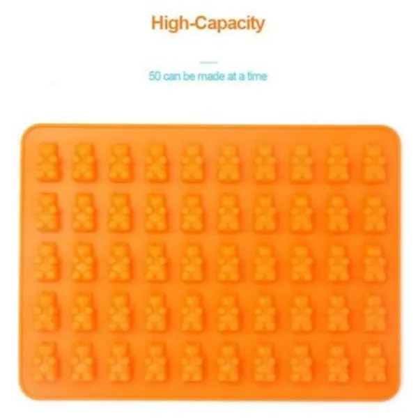 Godisform Gummibjörnar Silikon Orange