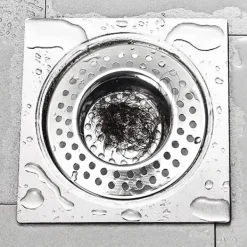 Golvbrunnsfilter i rostfritt stål, hårfångare för diskho (4-pack) Model 2