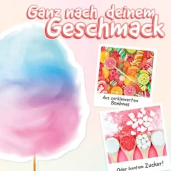 Maskiner För Spunnet Socker-GOURMETmaxx Sockervaddmaskin 500W mint/vit