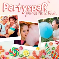 Maskiner För Spunnet Socker-GOURMETmaxx Sockervaddmaskin 500W mint/vit