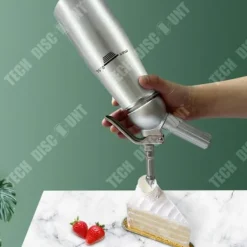 Gräddevisp - TD - 500ml - Aluminium - Ergonomisk - 3 st rostfria munstycken