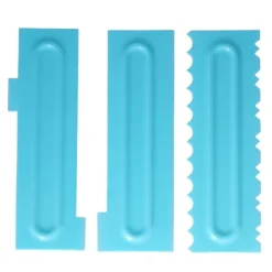 Gör-det-själv gräddskrapa kammar Fondant tårta mönster modellering verktyg för hem kök Bageri1 set (12 st)