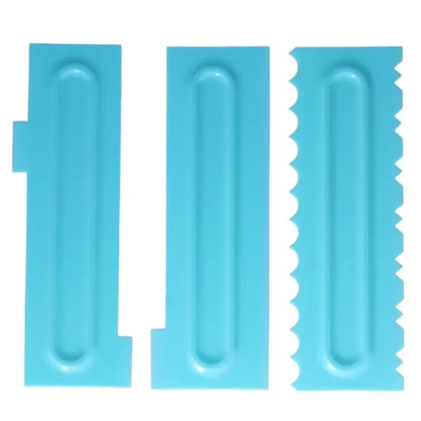 Gör-det-själv gräddskrapa kammar Fondant tårta mönster modellering verktyg för hem kök Bageri1 set (12 st)