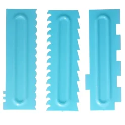 Gör-det-själv gräddskrapa kammar Fondant tårta mönster modellering verktyg för hem kök Bageri1 set (12 st)