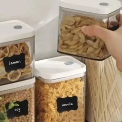 Tillbehör Till Matförvaring-Griffeletiketter | Märkning av Burkar | 24st Etiketter + Penna