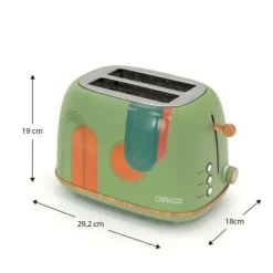 Brödrostar & Brödgrillar-Grill Toast - CAPRIZZE - Kaito - Extra Stor Dubbel Springa - 6 Grillnivåer - Matt Grön