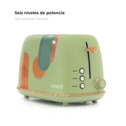 Brödrostar & Brödgrillar-Grill Toast - CAPRIZZE - Kaito - Extra Stor Dubbel Springa - 6 Grillnivåer - Matt Grön