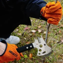 Grytlappar & Grillvantar-Grillhandskar i spaltläder värmeisolerande skållningsskyddande handskar