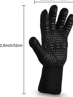 Grillhandskar värmetåliga upp till 800 °C ugnshandskar