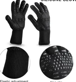 Grillhandskar värmetåliga upp till 800 °C ugnshandskar