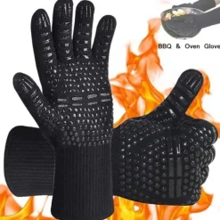 Grillhandskar värmetåliga upp till 800 °C ugnshandskar