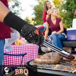 Grytlappar & Grillvantar-Grillhandske Anti Heat - BBQ Glove