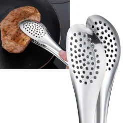 Grilltång Bärbar Halkskydd Förhindrar Skålling Grilltång I Rostfritt Stål För Grillmatlagning Camping 9 Tum