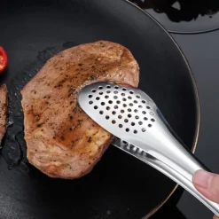 Grilltång Bärbar Halkskydd Förhindrar Skålling Grilltång I Rostfritt Stål För Grillmatlagning Camping 9 Tum