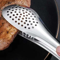 Grilltång Bärbar Halkskydd Förhindrar Skålling Grilltång I Rostfritt Stål För Grillmatlagning Camping 9 Tum