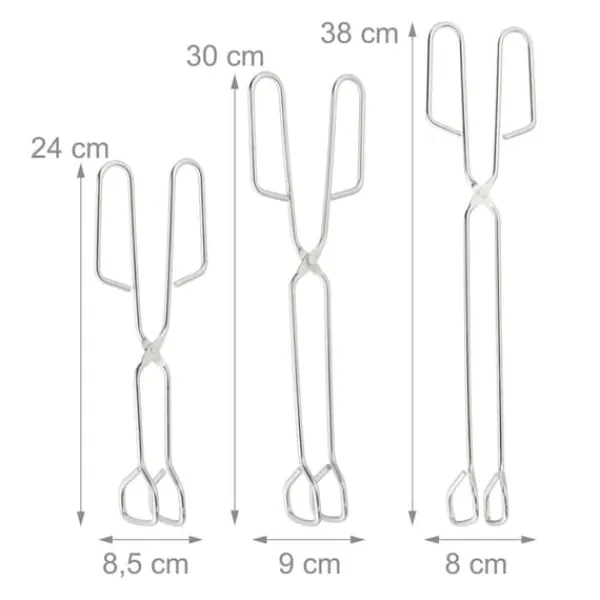 Grilltångset, rostfritt stål, 24x8.5x4.5 cm, silver