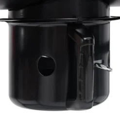 Grilltunna med hjul och bord svart stål 115x85x95 cm - Kolgrill - Kolgrillar - Home & Living