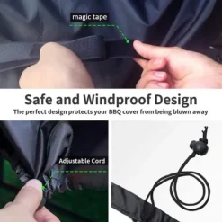 Grillöverdrag 420D Vattentätt 150x100x125 cm Svart