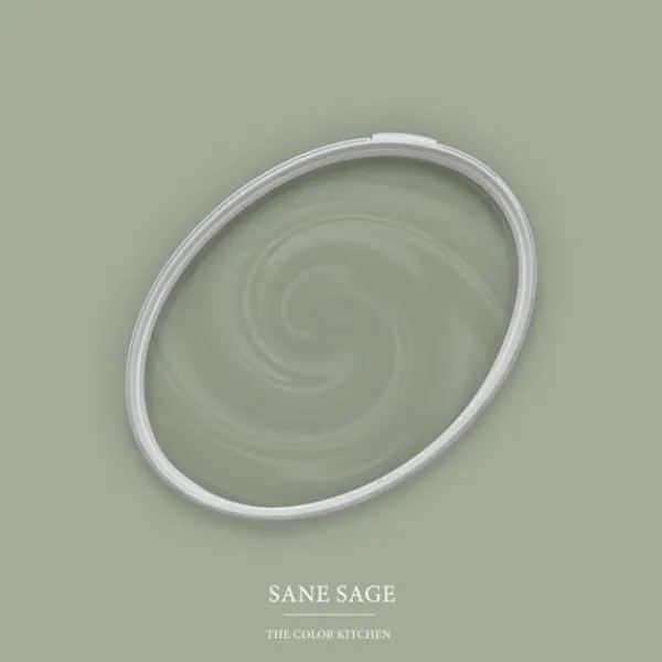 Grön matt väggfärg The Color Kitchen Sane Sage Dispersion exklusiv för inomhus Hög intensitet på 5 liter