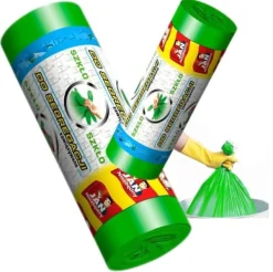 Gröna sopsäckar för glassegregering 120 l