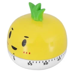 Grönsaksformad mekanisk matlagningstimer - köksmätningsverktyg (gul)