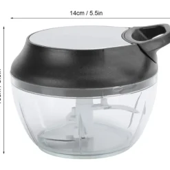 Grönsakshackare med Snöre - Dicer med Dragfunktion 500 ml Svart