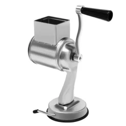 Grönsakshackare, Rostfritt Stålblad, 5 Utbytbara Blad, Sugkoppsbas, Ergonomiskt ABS-handtag, Säker Design