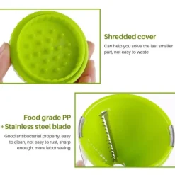 Grönsaksrivare Handhållen Spiral Grönsaksrivare Frukt Grönsaksrivare Multifunktion Spara Tid Kök Manuellt Rivverktyg