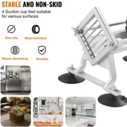 Grönsaksskivare, Kommersiell Manuell Rostfri, 1/4x3/8x1/2 tum, Silver