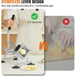 Grönsaksskivare, Kommersiell Manuell Rostfri, 1/4x3/8x1/2 tum, Silver