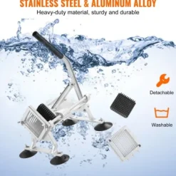 Grönsaksskivare, rostfritt stål och aluminiumlegering, 1/4 tum, manuell, skivare