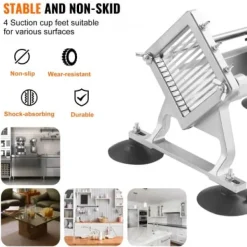 Grönsaksskivare, rostfritt stål och aluminiumlegering, 1/4 tum, manuell, skivare