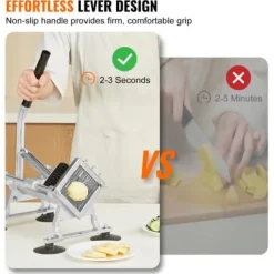 Grönsaksskivare, rostfritt stål och aluminiumlegering, 1/4 tum, manuell, skivare