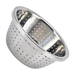 Durkslag & Silar-Grönsakstvättkorg Rostsäker multifunktions durkslag i rostfritt stål för kök Hushåll Silver18cm