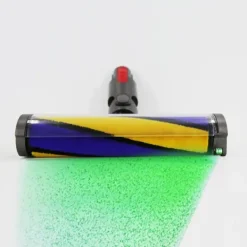 Dammsugartillbehör-Grönt dammvisande borsthuvud kompatibelt med Dyson V10 Slim/V12 Slim XB Gul Blå Mjuk Sammet