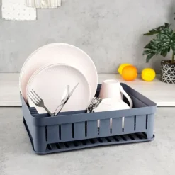 Diskställ & Torkställ-Grått diskställ 39,5x31x12 cm