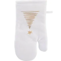 Grytlappar & Grillvantar-Grynvante i bomull med magnet JULGRAN 32,5 cm