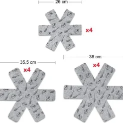 Grytlappar & Grillvantar-Grytavdelare, pannskydd, avdelare, för brickor, porslin, wokar, förhindra repor, kök, 12 st