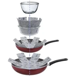 Grytlappar & Grillvantar-Grytavdelare, pannskydd, avdelare, för brickor, porslin, wokar, förhindra repor, kök, 12 st